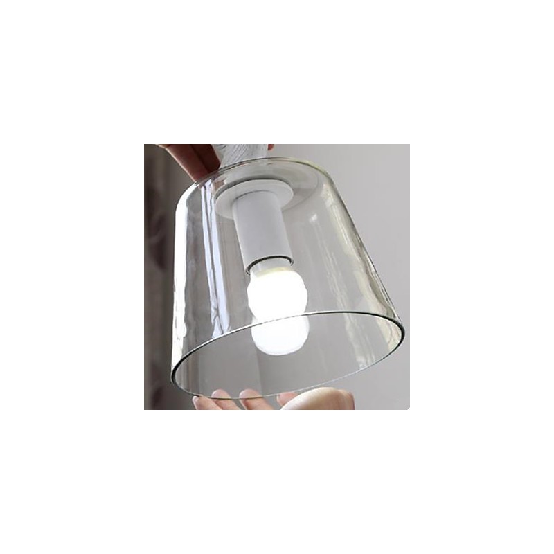 Lampadario a sospensione in vetro con uccelli e anatroccoli, 3 luci, 125 cm