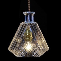 Lampada a sospensione moderna in metallo e vetro