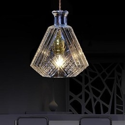 Lampada a sospensione moderna in metallo e vetro