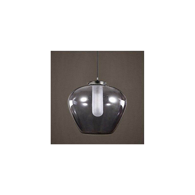Lampada a sospensione moderna in vetro grigio
