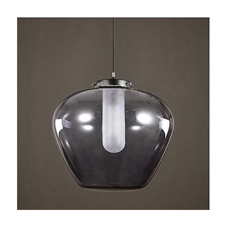 Lampada a sospensione moderna in vetro grigio