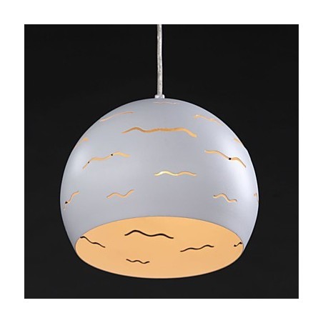 Lampada a sospensione moderna semplice in ferro bianco
