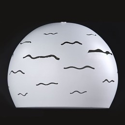 Lampada a sospensione moderna semplice in ferro bianco