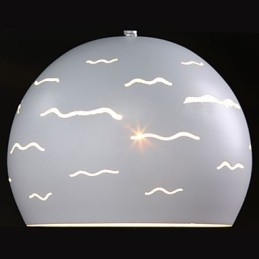 Lampada a sospensione moderna semplice in ferro bianco