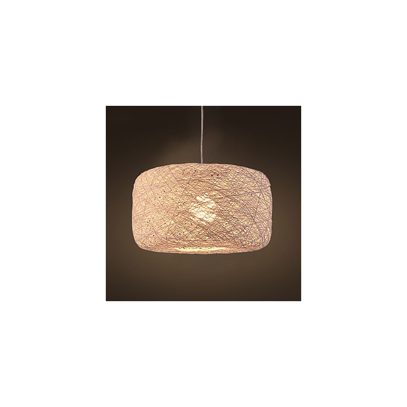 Lampadario a sospensione moderno minimalista in rattan a palline beige