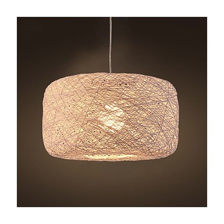Lampadario a sospensione moderno minimalista in rattan a palline beige