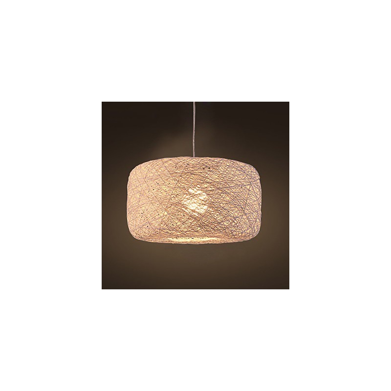 Lampadario a sospensione moderno minimalista in rattan a palline beige