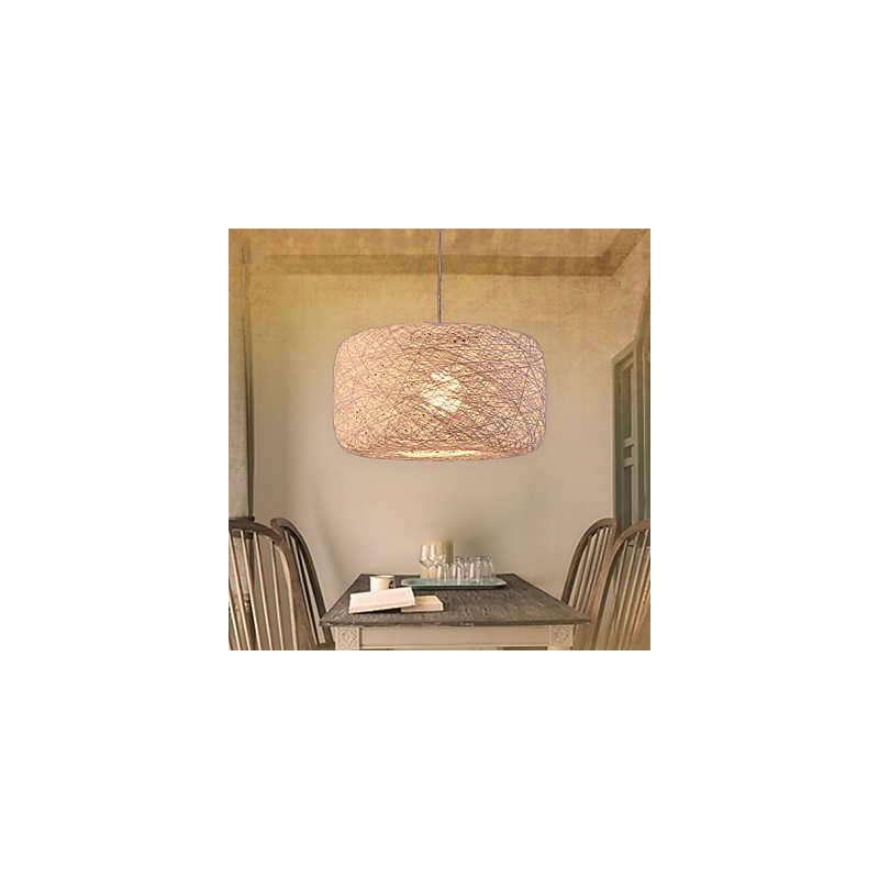 Lampadario a sospensione moderno minimalista in rattan a palline beige