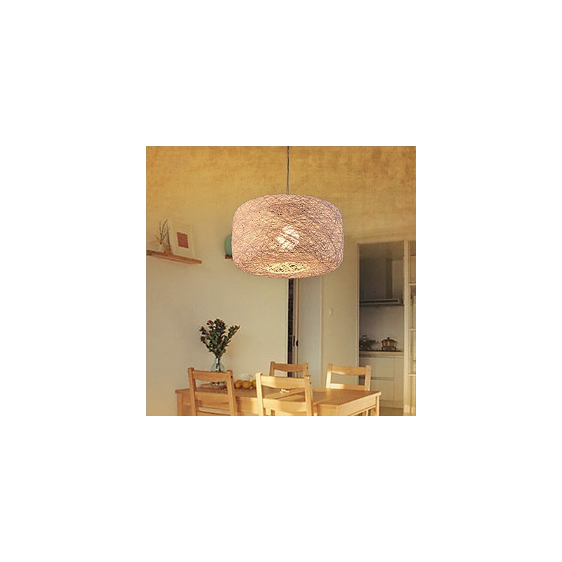 Lampadario a sospensione moderno minimalista in rattan a palline beige