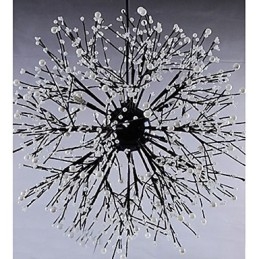 Lampadario LED industriale a stella, nero, 60 cm, 8 lampadine G4 incluse