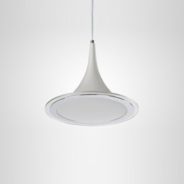 Lampada a sospensione LED globo moderna in acrilico bianco, 1 luce