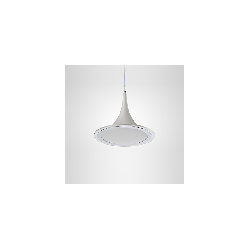 Lampada a sospensione LED globo moderna in acrilico bianco, 1 luce