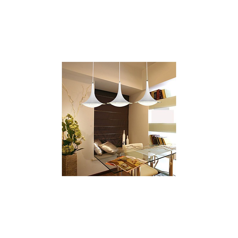 Lampada a sospensione LED globo moderna in acrilico bianco, 1 luce