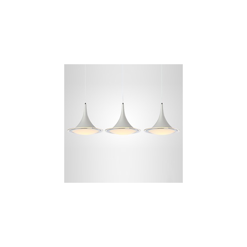 Lampada a sospensione LED globo moderna in acrilico bianco, 1 luce