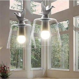Lampada a sospensione in vetro retrò stile americano e nordico a testa singola