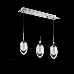 Lampada a sospensione LED moderna cromata con paralume bianco in acrilico, 1 punto luce
