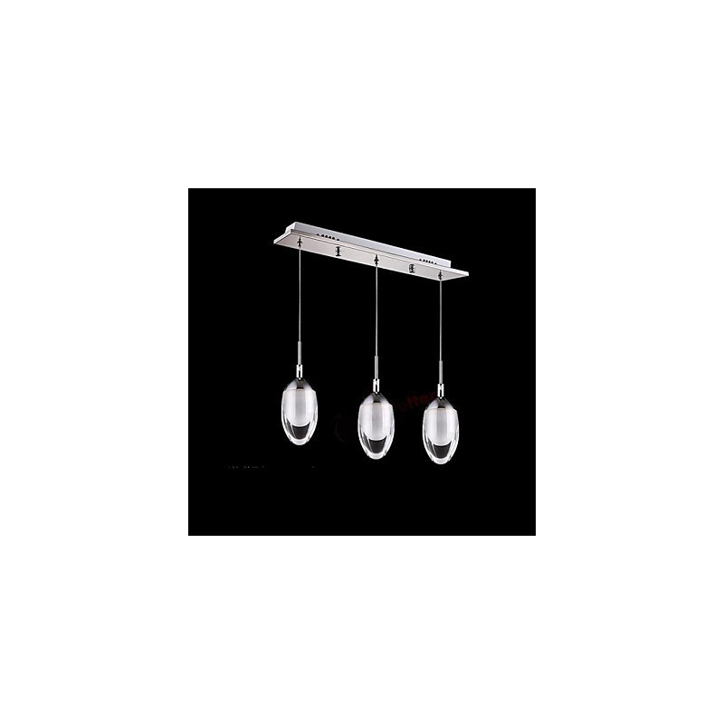 Lampada a sospensione LED moderna cromata con paralume bianco in acrilico, 1 punto luce
