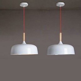 Lampada a sospensione country in metallo verniciato nero e bianco 3 luci E26/E27