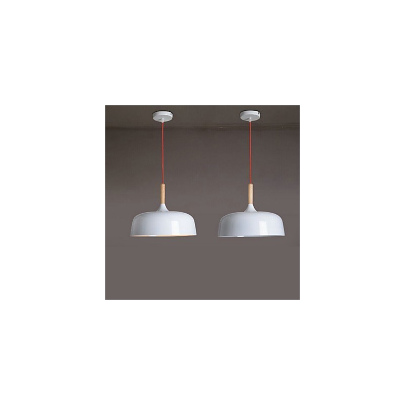 Lampada a sospensione country in metallo verniciato nero e bianco 3 luci E26/E27