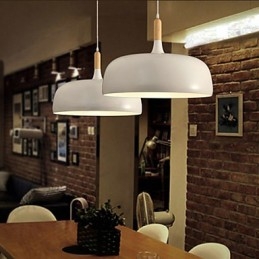 Lampada a sospensione country in metallo verniciato nero e bianco 3 luci E26/E27