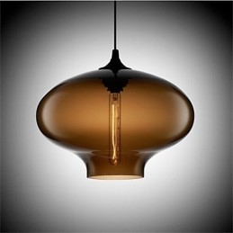 Lampada a sospensione in vetro retrò a testa singola per caffè