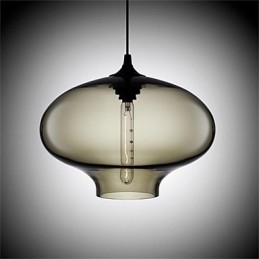 Lampada a sospensione in vetro retrò a testa singola per caffè