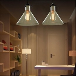 Lampada a sospensione in vetro retrò stile americano nordico a testa singola