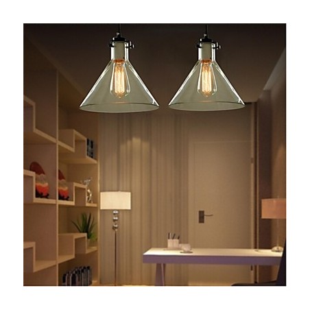 Lampada a sospensione in vetro retrò stile americano nordico a testa singola