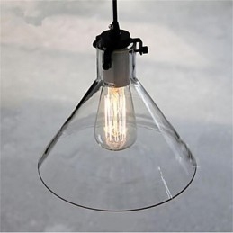 Lampada a sospensione in vetro retrò stile americano nordico a testa singola