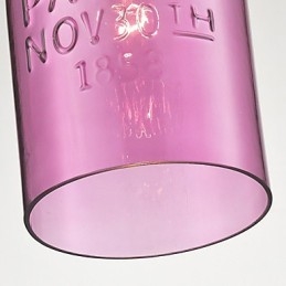 Lampada a sospensione moderna in vetro rosa con 1 luce, design a bolle trasparenti