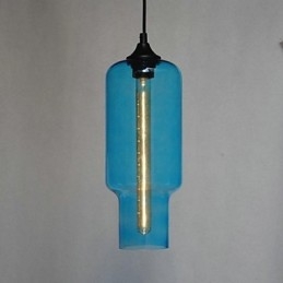 Lampada a sospensione moderna in vetro marrone con bolle
