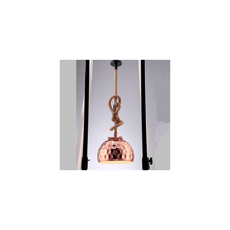 Lampadario a sospensione country americano in corda creativo rosa