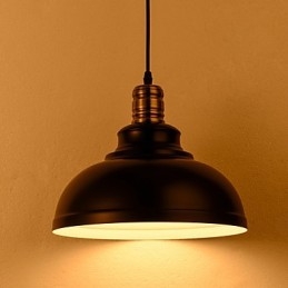 Lampada a sospensione retrò Mini Style in metallo nero