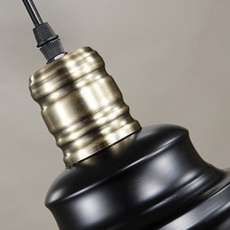 Lampada a sospensione retrò Mini Style in metallo nero