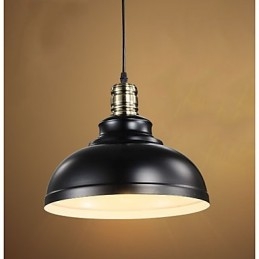 Lampada a sospensione retrò Mini Style in metallo nero