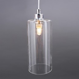 Lampada a sospensione in vetro trasparente semplice e creativa, 3 luci