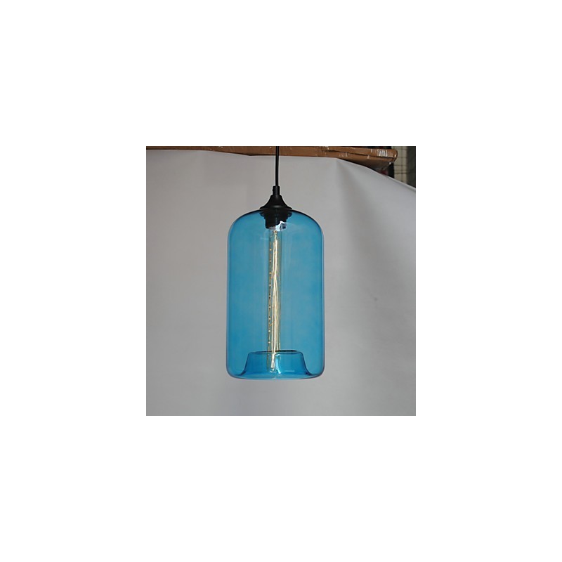 Lampada a sospensione a bottiglia 1 luce minimalista in ferro dipinto