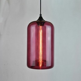 Lampada a sospensione a bottiglia 1 luce minimalista in ferro dipinto