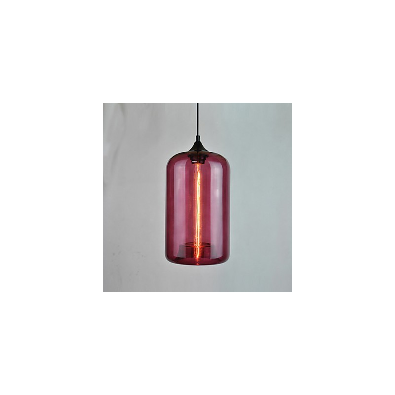 Lampada a sospensione a bottiglia 1 luce minimalista in ferro dipinto