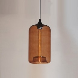 Lampada a sospensione a bottiglia 1 luce minimalista in ferro dipinto