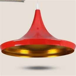 Lampada a sospensione Americange rossa a 3 teste