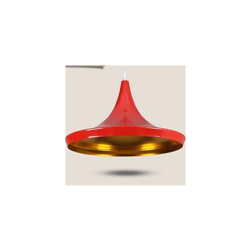 Lampada a sospensione Americange rossa a 3 teste