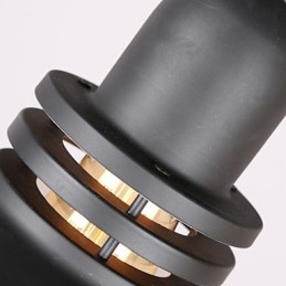 Lampada a sospensione industriale mini in metallo nero, stile country retrò