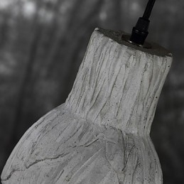 Lampada a sospensione industriale vintage in ceramica Edison grigia
