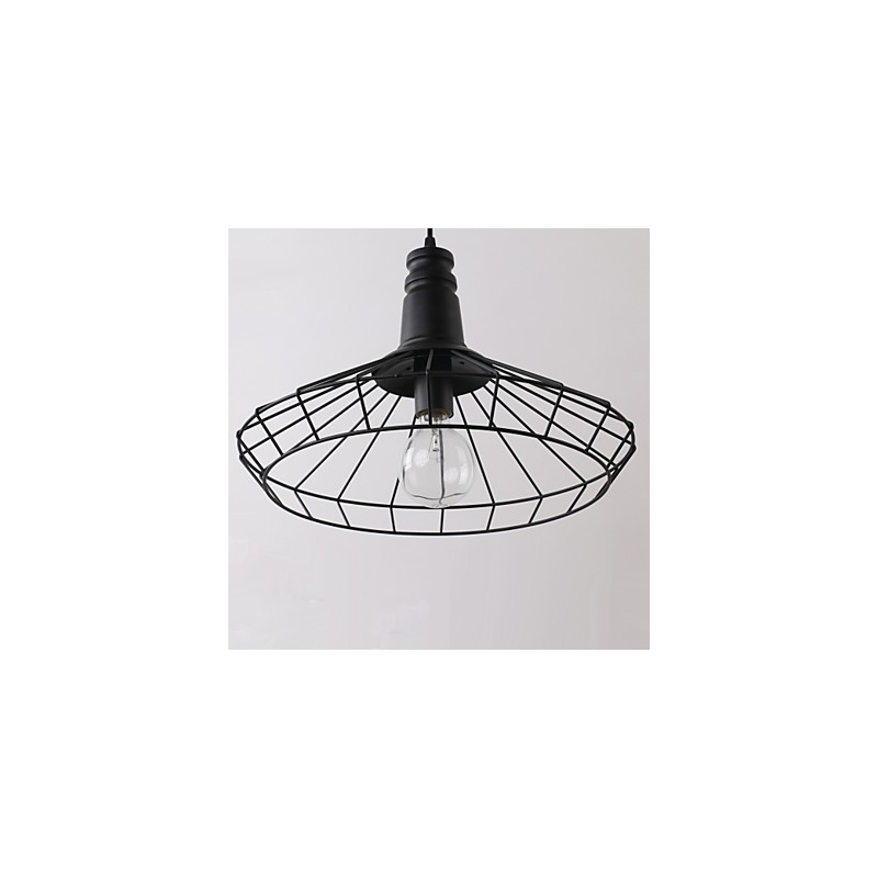 Lampada a sospensione mini in metallo nero stile country retrò