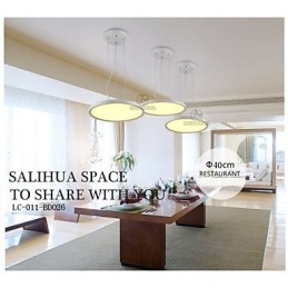 Lampada a sospensione LED moderna in acrilico, 3 lampadine incluse, 12 W, 20 cm