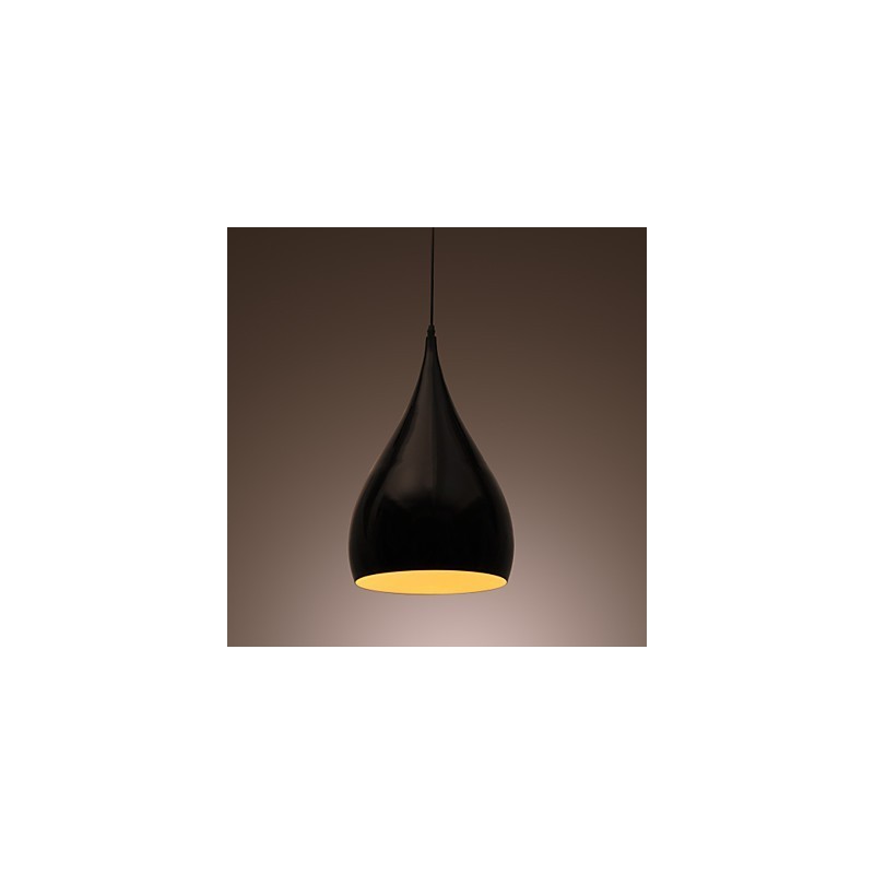 Mini lampada a sospensione retrò moderna con paralume a ciotola in metallo viola e nero