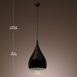 Mini lampada a sospensione retrò moderna con paralume a ciotola in metallo viola e nero