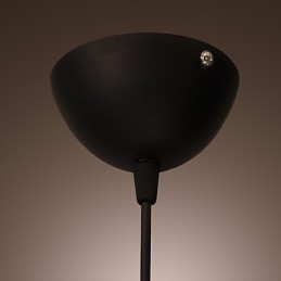 Mini lampada a sospensione retrò moderna con paralume a ciotola in metallo viola e nero