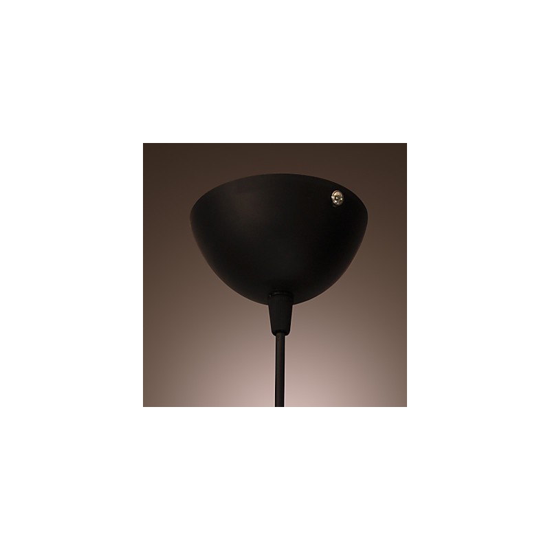 Mini lampada a sospensione retrò moderna con paralume a ciotola in metallo viola e nero